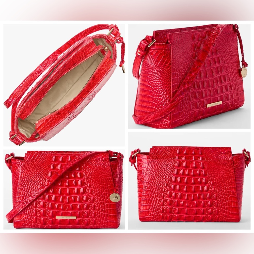 Brahmin Hilary Crossbody with Jane Bi-fold Wallet in Sriracha